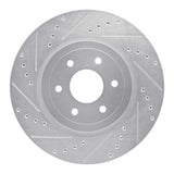 Dynamic Friction 2008-2011 Nissan Pathfinder Front Left Drilled & Slotted Silver Brake Rotor by Dynamic Friction Company 631-67099L