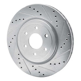 Dynamic Friction 2008-2011 Nissan Pathfinder Front Right Drilled & Slotted Silver Brake Rotor by Dynamic Friction Company 631-67099R