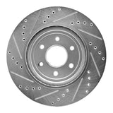 Dynamic Friction 2008-2011 Nissan Pathfinder Front Right Drilled & Slotted Silver Brake Rotor by Dynamic Friction Company 631-67099R
