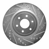 Dynamic Friction 2008-2011 Nissan Pathfinder Front Right Drilled & Slotted Silver Brake Rotor by Dynamic Friction Company 631-67099R