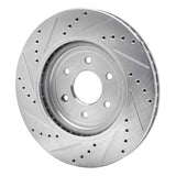 Dynamic Friction 2008-2011 Nissan Pathfinder Front Right Drilled & Slotted Silver Brake Rotor by Dynamic Friction Company 631-67099R