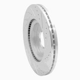Dynamic Friction 2011-2019 Nissan Sentra Front Left Drilled & Slotted Silver Brake Rotor by Dynamic Friction Company 631-67100L