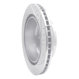 Dynamic Friction 2012-2021 Nissan NV3500 Rear Left Drilled & Slotted Silver Brake Rotor by Dynamic Friction Company 631-67101L