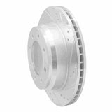 Dynamic Friction 2012-2021 Nissan NV1500 Rear Right Drilled & Slotted Silver Brake Rotor by Dynamic Friction Company 631-67101R
