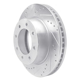 Dynamic Friction 2012-2021 Nissan NV3500 Front Left Drilled & Slotted Silver Brake Rotor by Dynamic Friction Company 631-67102L