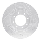 Dynamic Friction 2012-2021 Nissan NV3500 Front Left Drilled & Slotted Silver Brake Rotor by Dynamic Friction Company 631-67102L