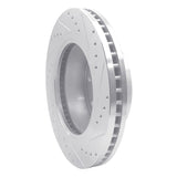 Dynamic Friction 2012-2021 Nissan NV3500 Front Left Drilled & Slotted Silver Brake Rotor by Dynamic Friction Company 631-67102L
