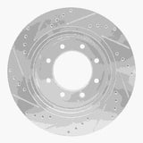Dynamic Friction 2012-2021 Nissan NV2500 Front Right Drilled & Slotted Silver Brake Rotor by Dynamic Friction Company 631-67102R