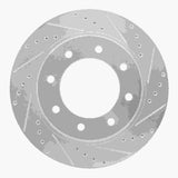 Dynamic Friction 2012-2021 Nissan NV2500 Front Right Drilled & Slotted Silver Brake Rotor by Dynamic Friction Company 631-67102R