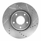 Dynamic Friction 2011-2025 Chevrolet City Express Front Left Drilled & Slotted Silver Brake Rotor by Dynamic Friction Company 631-67103L