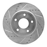 Dynamic Friction 2011-2025 Chevrolet City Express Front Left Drilled & Slotted Silver Brake Rotor by Dynamic Friction Company 631-67103L