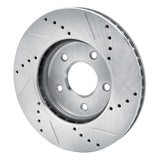 Dynamic Friction 2011-2025 Chevrolet City Express Front Left Drilled & Slotted Silver Brake Rotor by Dynamic Friction Company 631-67103L