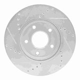 Dynamic Friction 2011-2025 Chevrolet City Express Front Right Drilled & Slotted Silver Brake Rotor by Dynamic Friction Company 631-67103R