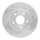 Dynamic Friction 2011-2025 Chevrolet City Express Front Right Drilled & Slotted Silver Brake Rotor by Dynamic Friction Company 631-67103R