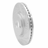 Dynamic Friction 2014-2019 Nissan X-Trail (Mexico) Front Right Drilled & Slotted Silver Brake Rotor by Dynamic Friction Company 631-67104R