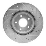 Dynamic Friction 2013-2025 Infiniti Q50 Front Left Drilled & Slotted Silver Brake Rotor by Dynamic Friction Company 631-67105L