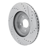 Dynamic Friction 2013-2025 Infiniti Q50 Front Left Drilled & Slotted Silver Brake Rotor by Dynamic Friction Company 631-67105L