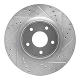 Dynamic Friction 2013-2025 Infiniti JX35 Front Right Drilled & Slotted Silver Brake Rotor by Dynamic Friction Company 631-67105R