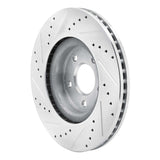 Dynamic Friction 2013-2025 Infiniti JX35 Front Right Drilled & Slotted Silver Brake Rotor by Dynamic Friction Company 631-67105R