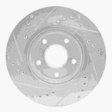 Dynamic Friction 2014-2023 Nissan Qashqai (Canada) Front Right Drilled & Slotted Silver Brake Rotor by Dynamic Friction Company 631-67106R