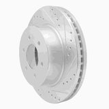 Dynamic Friction 2016-2024 Nissan Titan XD Front Right Drilled & Slotted Silver Brake Rotor by Dynamic Friction Company 631-67108R