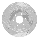 Dynamic Friction 2016-2024 Nissan Titan XD Front Right Drilled & Slotted Silver Brake Rotor by Dynamic Friction Company 631-67108R