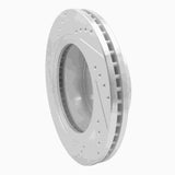 Dynamic Friction 2016-2024 Nissan Titan XD Front Right Drilled & Slotted Silver Brake Rotor by Dynamic Friction Company 631-67108R