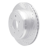 Dynamic Friction 2016-2024 Nissan Titan XD Rear Right Drilled & Slotted Silver Brake Rotor by Dynamic Friction Company 631-67109R