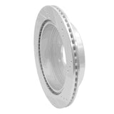 Dynamic Friction 2017-2024 Nissan Titan Rear Left Drilled & Slotted Silver Brake Rotor by Dynamic Friction Company 631-67110L