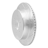 Dynamic Friction 2017-2024 Nissan Titan Rear Right Drilled & Slotted Silver Brake Rotor by Dynamic Friction Company 631-67110R