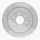 Dynamic Friction 2017-2024 Nissan Titan Rear Right Drilled & Slotted Silver Brake Rotor by Dynamic Friction Company 631-67110R