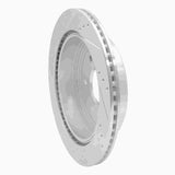 Dynamic Friction 2017-2024 Nissan Titan Rear Right Drilled & Slotted Silver Brake Rotor by Dynamic Friction Company 631-67110R