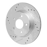 Dynamic Friction 2017-2025 Nissan Qashqai (Canada) Rear Left Drilled & Slotted Silver Brake Rotor by Dynamic Friction Company 631-67111L