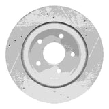 Dynamic Friction 2017-2025 Nissan Qashqai (Canada) Rear Left Drilled & Slotted Silver Brake Rotor by Dynamic Friction Company 631-67111L