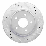 Dynamic Friction 2017-2025 Nissan Rogue Sport Rear Right Drilled & Slotted Silver Brake Rotor by Dynamic Friction Company 631-67111R