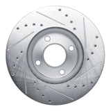 Dynamic Friction 2017-2025 Nissan Versa Front Left Drilled & Slotted Silver Brake Rotor by Dynamic Friction Company 631-67112L