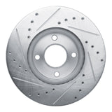Dynamic Friction 2017-2025 Nissan Versa Front Right Drilled & Slotted Silver Brake Rotor by Dynamic Friction Company 631-67112R