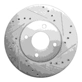 Dynamic Friction 2017-2025 Nissan Versa Front Right Drilled & Slotted Silver Brake Rotor by Dynamic Friction Company 631-67112R