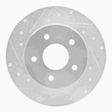 Dynamic Friction 2019-2025 Nissan Altima Rear Left Drilled & Slotted Silver Brake Rotor by Dynamic Friction Company 631-67113L