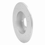 Dynamic Friction 2019-2025 Nissan Altima Rear Left Drilled & Slotted Silver Brake Rotor by Dynamic Friction Company 631-67113L