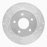 Dynamic Friction 2019-2025 Nissan Altima Rear Right Drilled & Slotted Silver Brake Rotor by Dynamic Friction Company 631-67113R