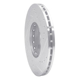 Dynamic Friction 2020-2025 Nissan Sentra Front Left Drilled & Slotted Silver Brake Rotor by Dynamic Friction Company 631-67114L