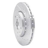 Dynamic Friction 2020-2025 Nissan Sentra Front Right Drilled & Slotted Silver Brake Rotor by Dynamic Friction Company 631-67114R