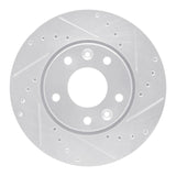 Dynamic Friction 2020-2025 Nissan Sentra Front Right Drilled & Slotted Silver Brake Rotor by Dynamic Friction Company 631-67114R