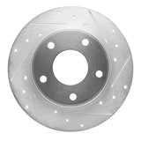 Dynamic Friction 2020-2025 Nissan Sentra Rear Right Drilled & Slotted Silver Brake Rotor by Dynamic Friction Company 631-67115R