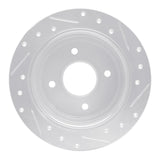 R1 Concepts 1990-1992 Infiniti M30 Rear Left Drilled & Slotted Silver Brake Rotor by R1 Concepts 631-68001L