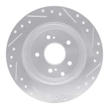 R1 Concepts 1990-1996 Infiniti Q45 Rear Left Drilled & Slotted Silver Brake Rotor by R1 Concepts 631-68003L