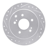 R1 Concepts 1990-1996 Infiniti Q45 Rear Left Drilled & Slotted Silver Brake Rotor by R1 Concepts 631-68003L