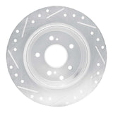 R1 Concepts 1990-1996 Infiniti Q45 Rear Right Drilled & Slotted Silver Brake Rotor by R1 Concepts 631-68003R