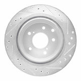 R1 Concepts 1993-2001 Infiniti J30 Rear Left Drilled & Slotted Silver Brake Rotor by R1 Concepts 631-68004L